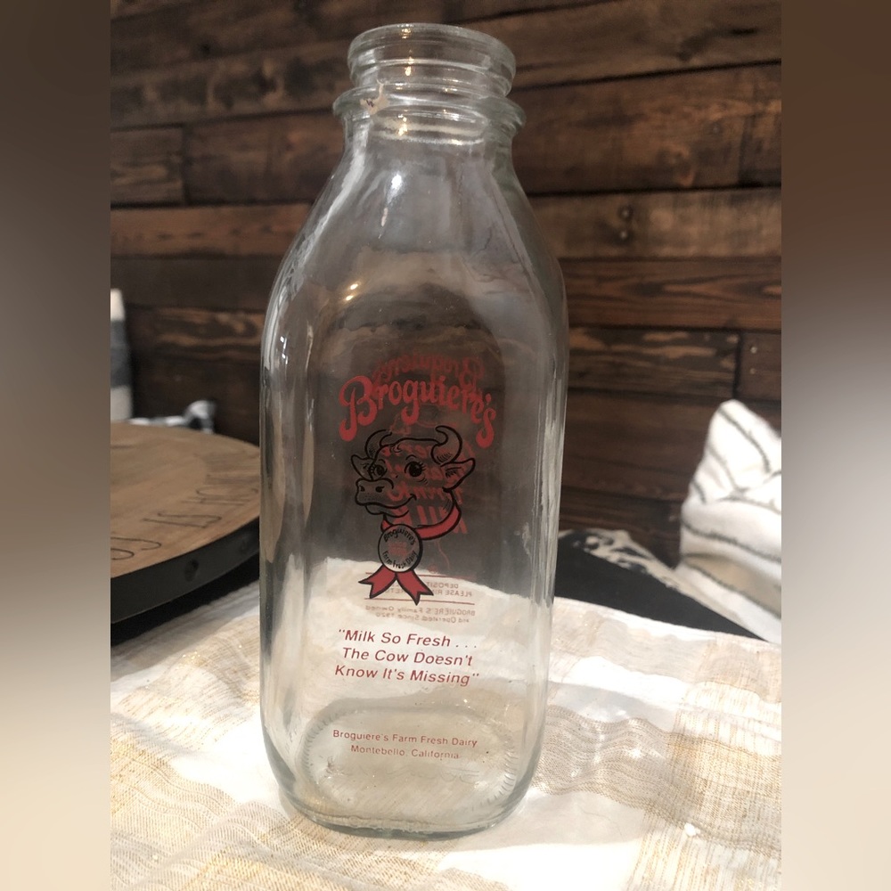 Vintage Glass Milk Bottles